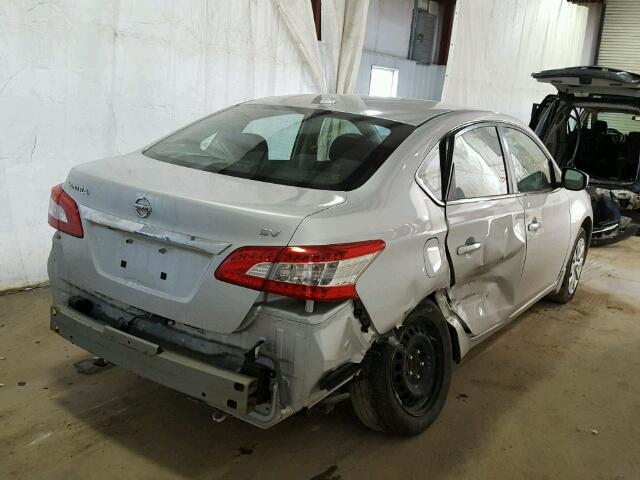 3N1AB7AP6FL658276 - 2015 NISSAN SENTRA S SILVER photo 4