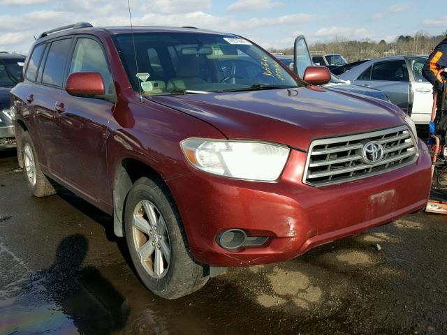 5TDBK3EH4AS014856 - 2010 TOYOTA HIGHLANDER MAROON photo 1