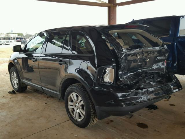 2FMDK36C98BA69502 - 2008 FORD EDGE SE BLACK photo 3