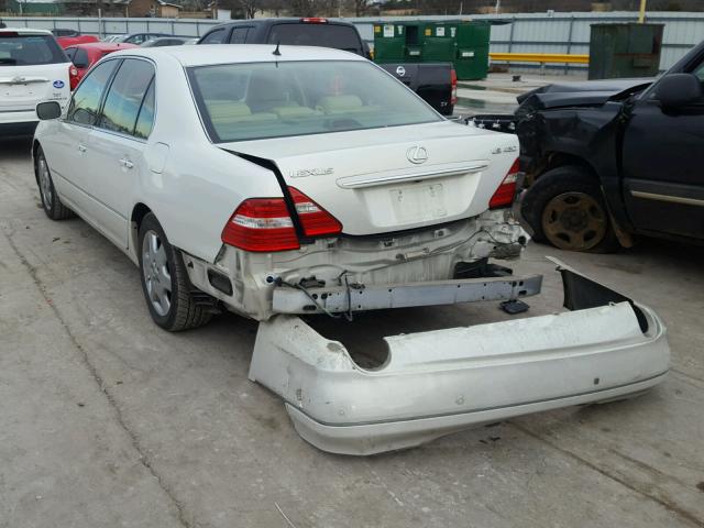 JTHBN36F340158277 - 2004 LEXUS LS 430 WHITE photo 3