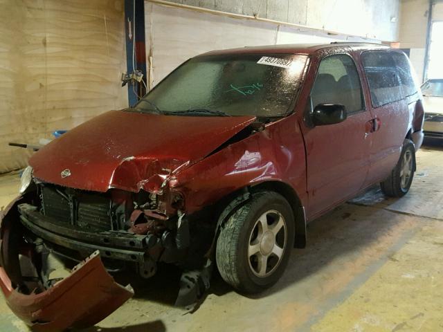 4N2ZN15T61D815442 - 2001 NISSAN QUEST GXE BURGUNDY photo 2