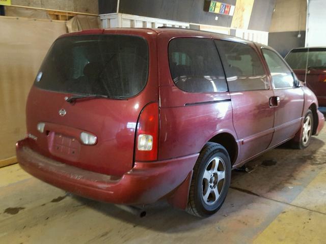 4N2ZN15T61D815442 - 2001 NISSAN QUEST GXE BURGUNDY photo 4