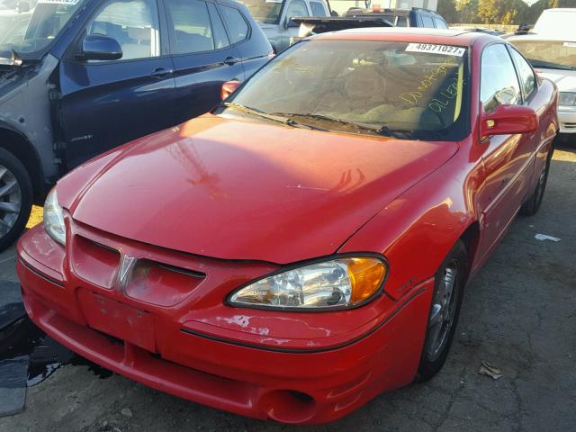 1G2NV12E51M519162 - 2001 PONTIAC GRAND AM G RED photo 2