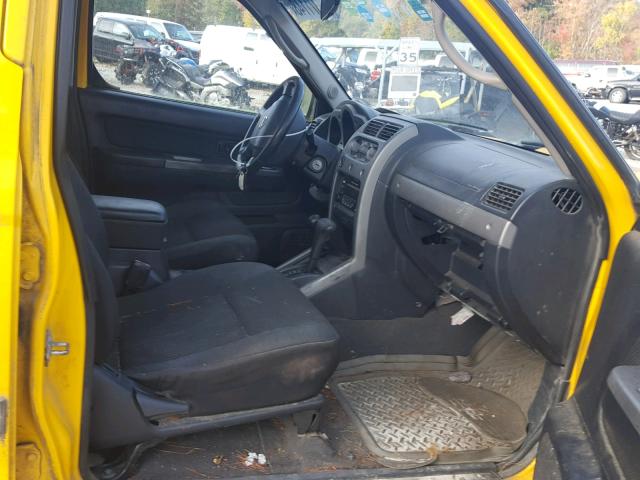 5N1MD28Y42C527838 - 2002 NISSAN XTERRA SE YELLOW photo 5