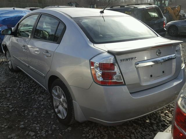 3N1AB6APXCL756457 - 2012 NISSAN SENTRA 2.0 SILVER photo 3