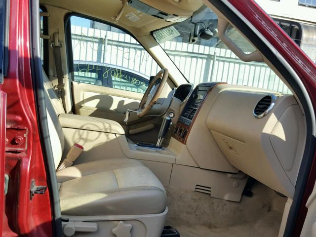 1FMEU74E46UB51591 - 2006 FORD EXPLORER E RED photo 5