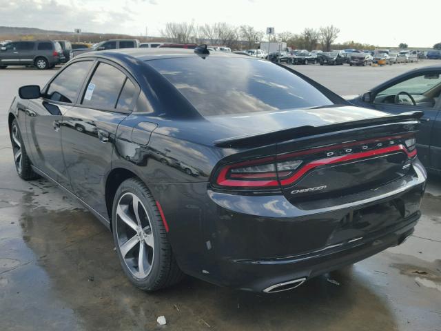 2C3CDXHGXHH643964 - 2017 DODGE CHARGER SX BLACK photo 3