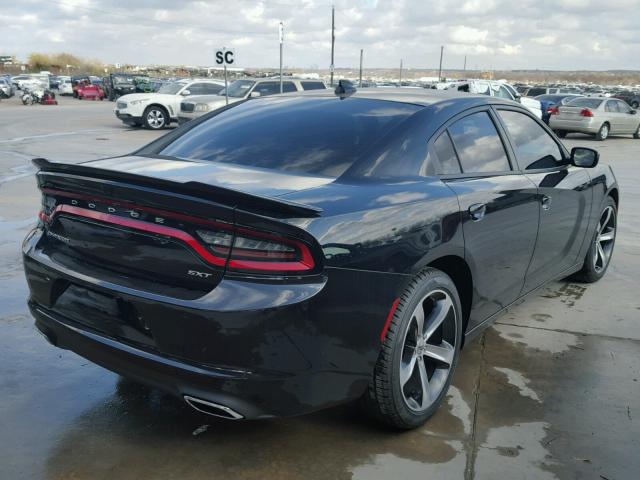 2C3CDXHGXHH643964 - 2017 DODGE CHARGER SX BLACK photo 4