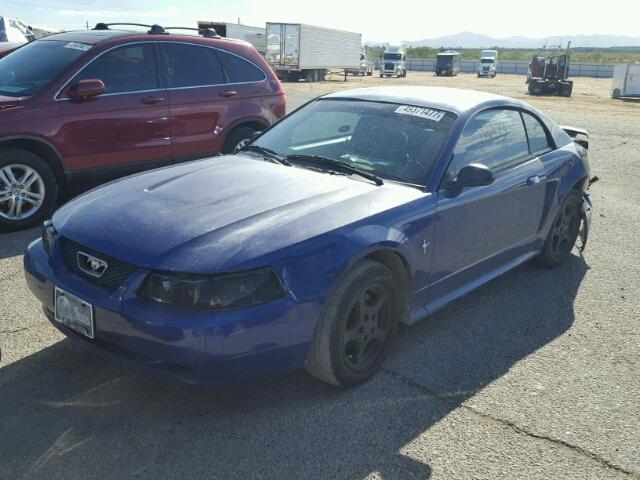 1FAFP40413F313663 - 2003 FORD MUSTANG BLUE photo 2