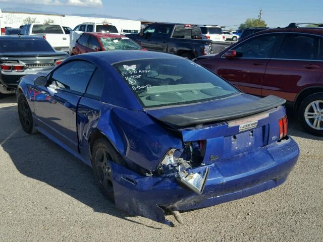 1FAFP40413F313663 - 2003 FORD MUSTANG BLUE photo 3