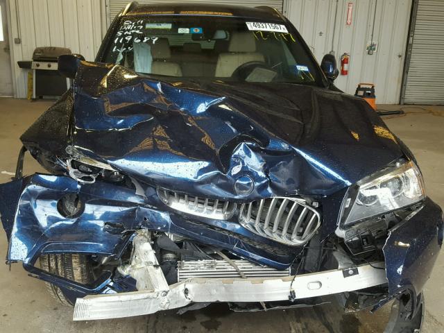 5UXWX9C50D0A20855 - 2013 BMW X3 XDRIVE2 BLUE photo 7