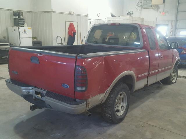 1FTDX18W1VNC89203 - 1997 FORD F150 RED photo 4