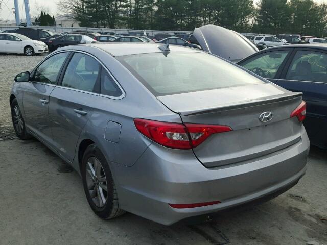 5NPE24AF2GH355193 - 2016 HYUNDAI SONATA SE GRAY photo 3