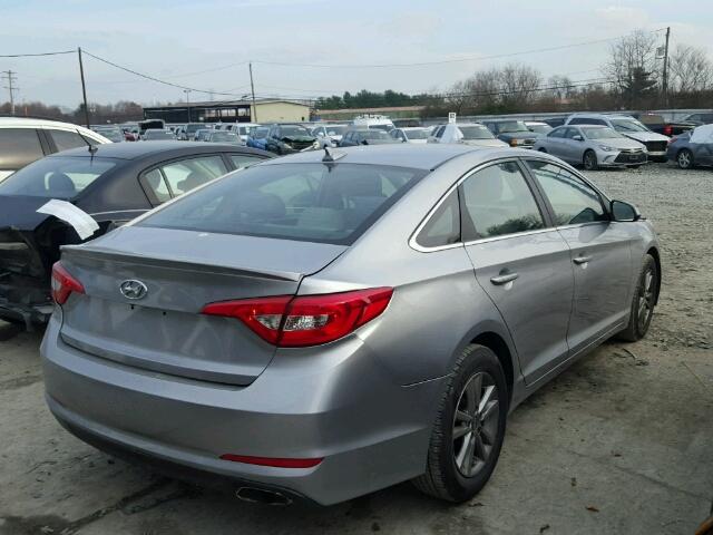 5NPE24AF2GH355193 - 2016 HYUNDAI SONATA SE GRAY photo 4