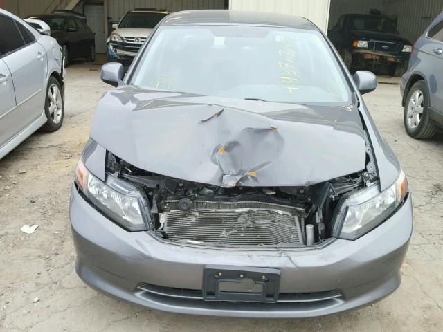 2HGFB2F59CH553492 - 2012 HONDA CIVIC LX GRAY photo 9