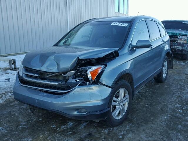 5J6RE4H77AL816330 - 2010 HONDA CR-V EXL GREEN photo 2