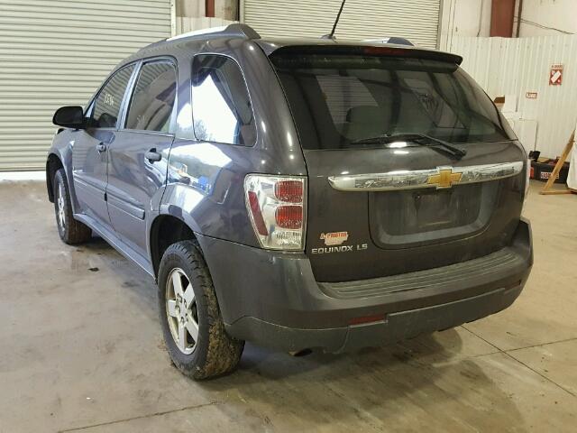 2CNDL13F686321392 - 2008 CHEVROLET EQUINOX LS GRAY photo 3