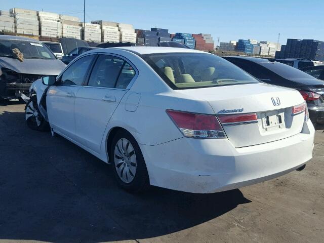 1HGCP2F34BA033913 - 2011 HONDA ACCORD LX WHITE photo 3