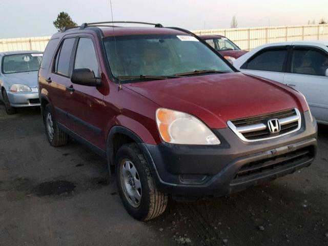 JHLRD68492C001397 - 2002 HONDA CR-V LX MAROON photo 1