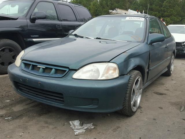 1HGEJ8143XL002080 - 1999 HONDA CIVIC EX GREEN photo 2