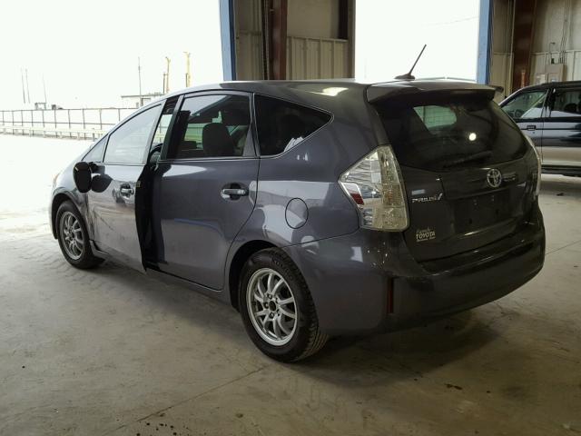 JTDZN3EUXC3041292 - 2012 TOYOTA PRIUS V GRAY photo 3