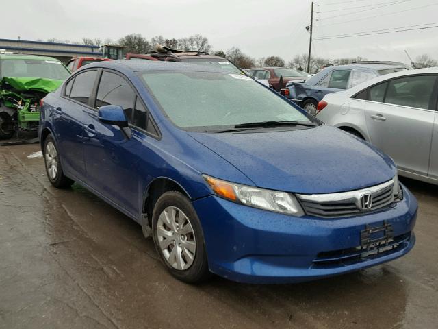 19XFB2F5XCE040178 - 2012 HONDA CIVIC LX BLUE photo 1