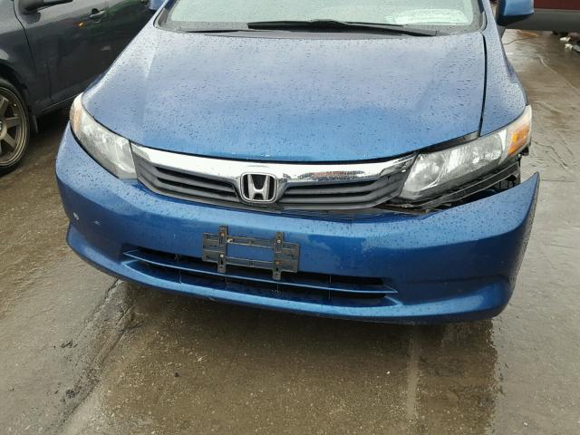 19XFB2F5XCE040178 - 2012 HONDA CIVIC LX BLUE photo 9