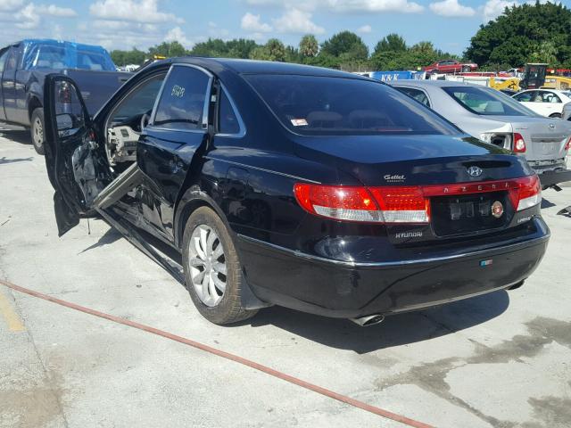 KMHFC46F56A044451 - 2006 HYUNDAI AZERA SE BLACK photo 3