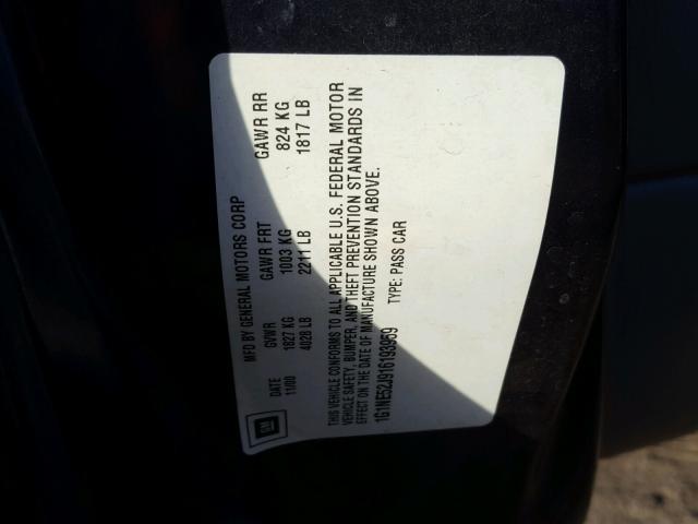 1G1NE52J916193959 - 2001 CHEVROLET MALIBU LS ლურჯი ფოტო 10