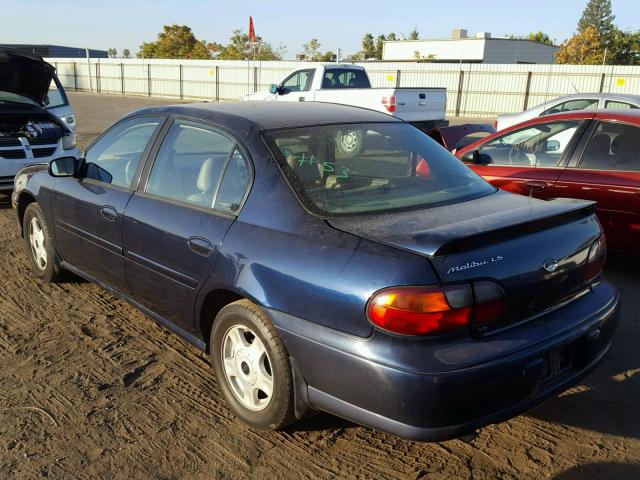 1G1NE52J916193959 - 2001 CHEVROLET MALIBU LS ლურჯი ფოტო 3
