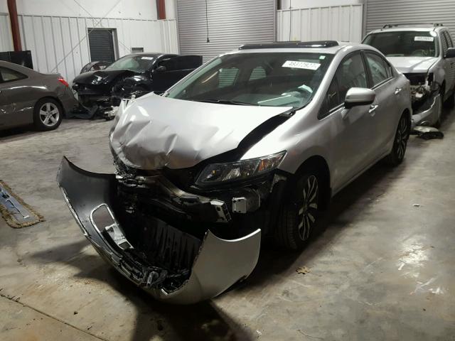 19XFB2F90EE038316 - 2014 HONDA CIVIC EXL Argent photo 2