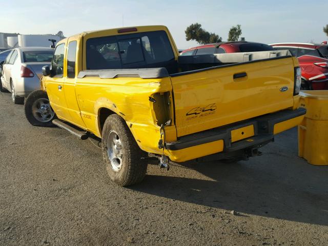 1FTZR15E11PA55508 - 2001 FORD RANGER SUP YELLOW photo 3