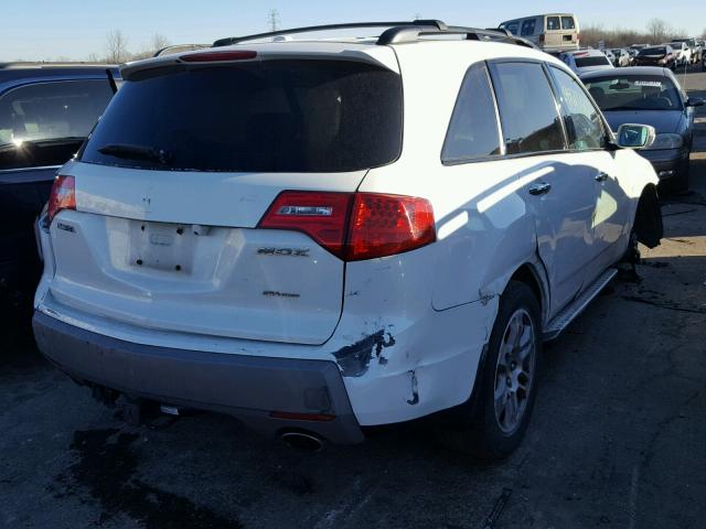 2HNYD28409H505470 - 2009 ACURA MDX TECHNO WHITE photo 4