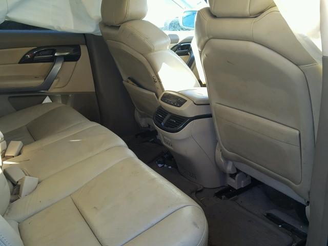 2HNYD28409H505470 - 2009 ACURA MDX TECHNO WHITE photo 6