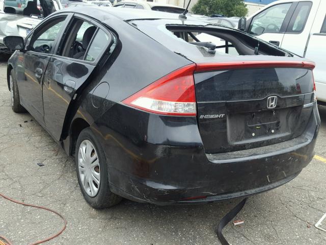 JHMZE2H56AS038003 - 2010 HONDA INSIGHT LX BLACK photo 3