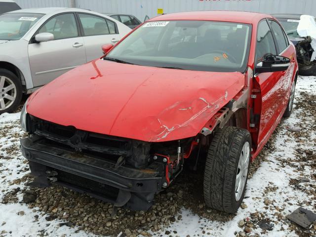 3VWDP7AJ7DM215744 - 2013 VOLKSWAGEN JETTA SE RED photo 2