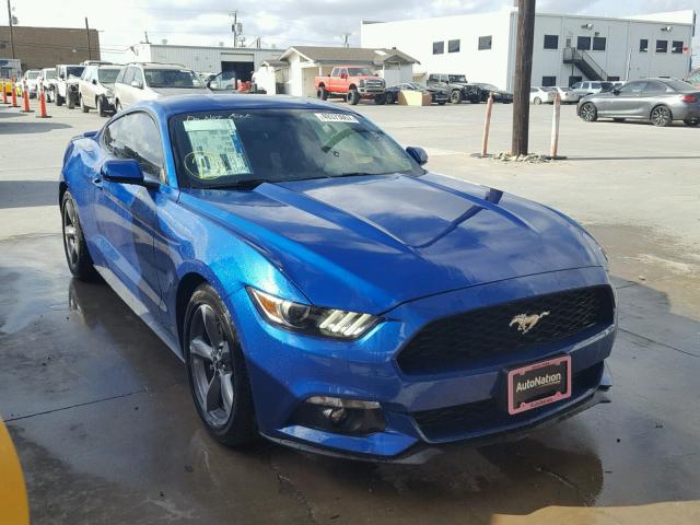 1FA6P8TH0H5344034 - 2017 FORD MUSTANG BLUE photo 1