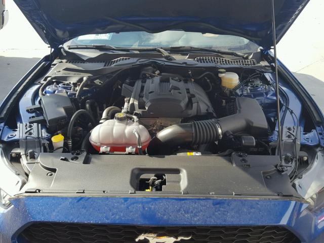 1FA6P8TH0H5344034 - 2017 FORD MUSTANG BLUE photo 7