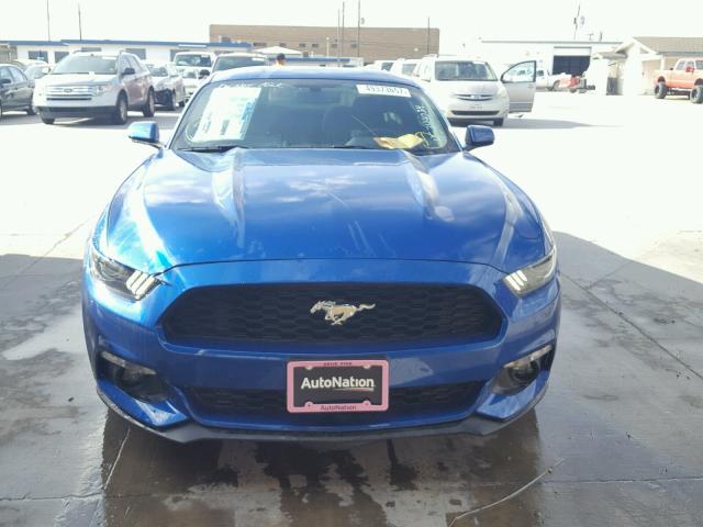 1FA6P8TH0H5344034 - 2017 FORD MUSTANG BLUE photo 9