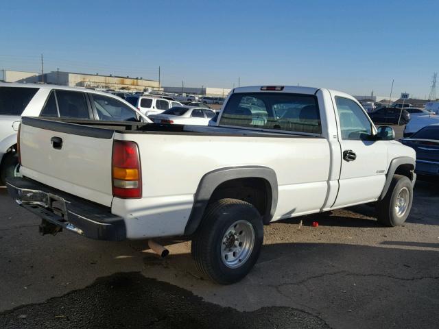 1GCGC24U81Z210406 - 2001 CHEVROLET SILVERADO WHITE photo 4