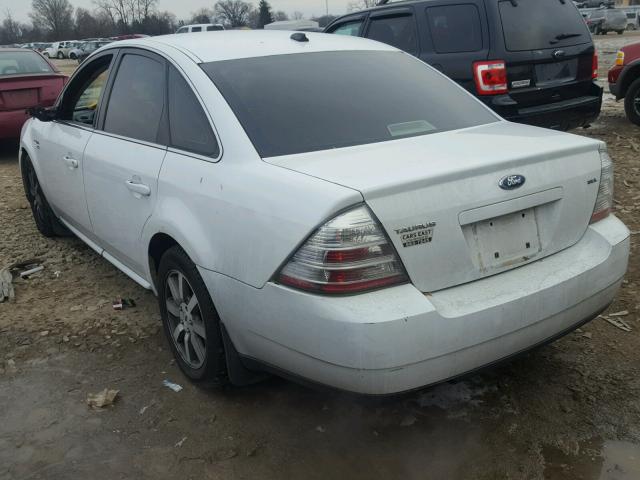 1FAHP24W18G117359 - 2008 FORD TAURUS SEL WHITE photo 3