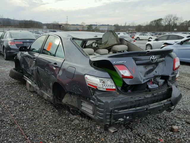 4T1BK3EK8AU100030 - 2010 TOYOTA CAMRY SE CHARCOAL photo 3