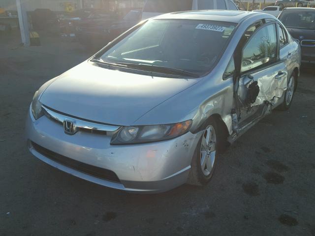 1HGFA16887L000493 - 2007 HONDA CIVIC EX SILVER photo 2