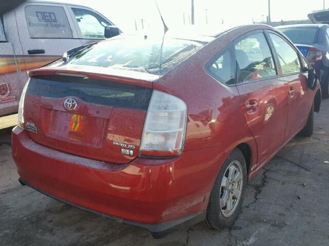 JTDKB20UX63187448 - 2006 TOYOTA PRIUS RED photo 4