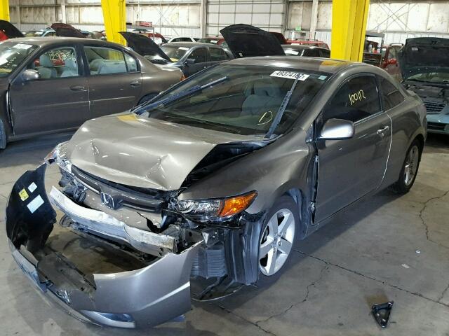 2HGFG12898H574474 - 2008 HONDA CIVIC EX GRAY photo 2