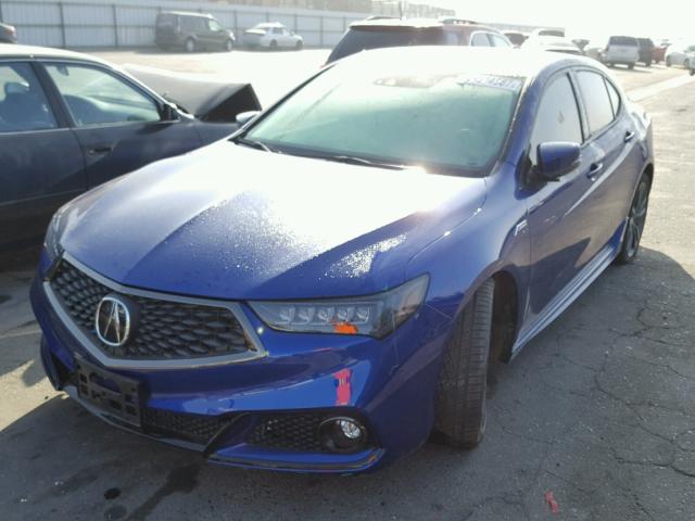 19UUB2F68JA001252 - 2018 ACURA TLX TECH+A BLUE photo 2