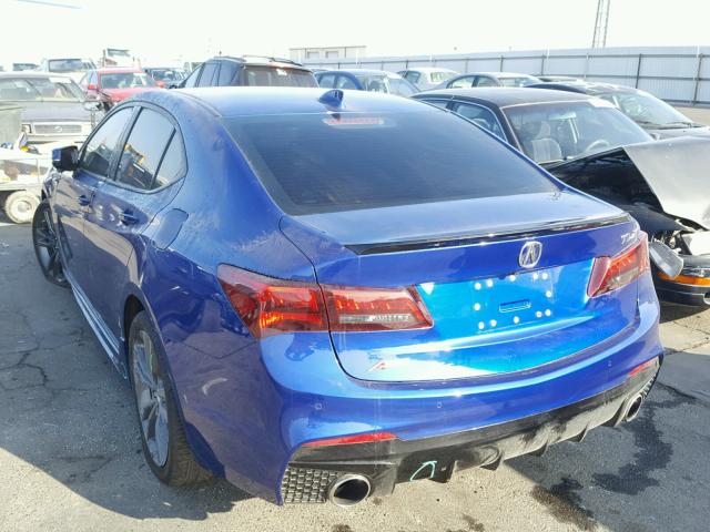 19UUB2F68JA001252 - 2018 ACURA TLX TECH+A BLUE photo 3