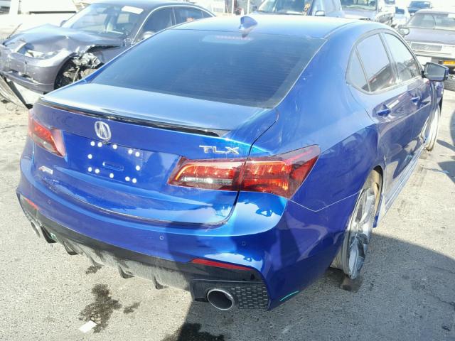 19UUB2F68JA001252 - 2018 ACURA TLX TECH+A BLUE photo 4