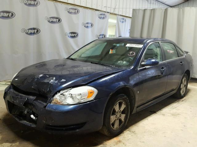 2G1WT57K891145495 - 2009 CHEVROLET IMPALA 1LT BLUE photo 2