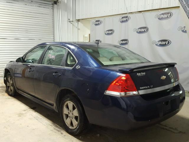 2G1WT57K891145495 - 2009 CHEVROLET IMPALA 1LT BLUE photo 3